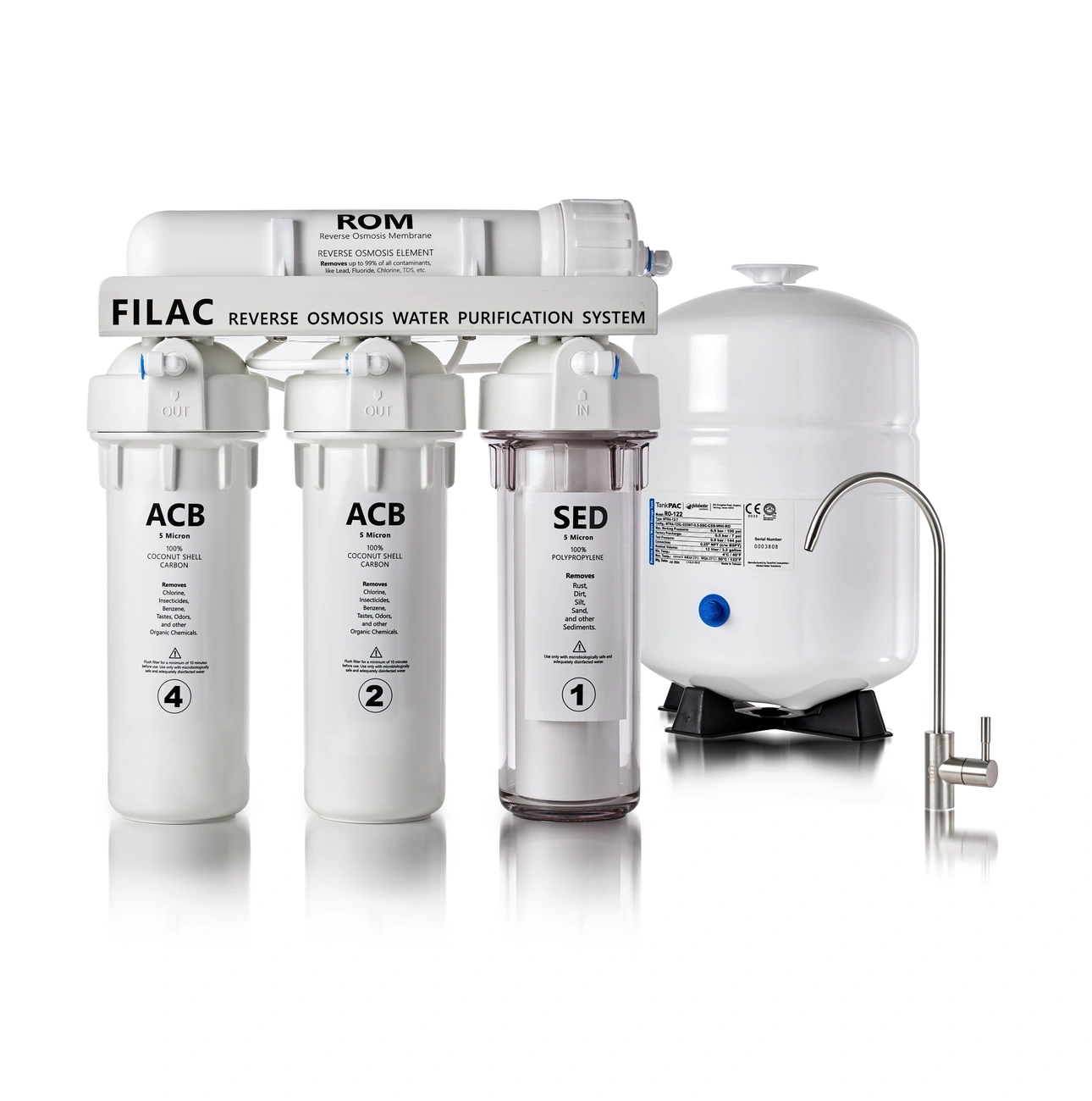 Reversed osmosis water filter